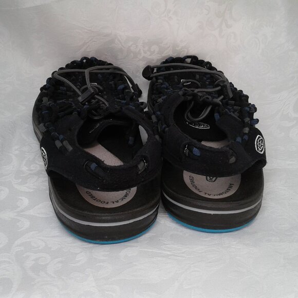KEEN UNEEK Black Blue Paracord Outdoor Sport Sandals Braided EU 41: US 9.5W/8M - Picture 6 of 10